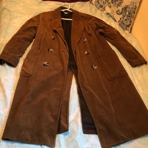 Zara Corduroy Long Coat with Large Pockets